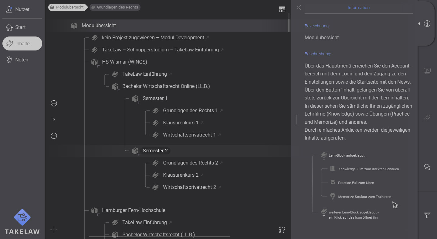 screenshot interface übersicht