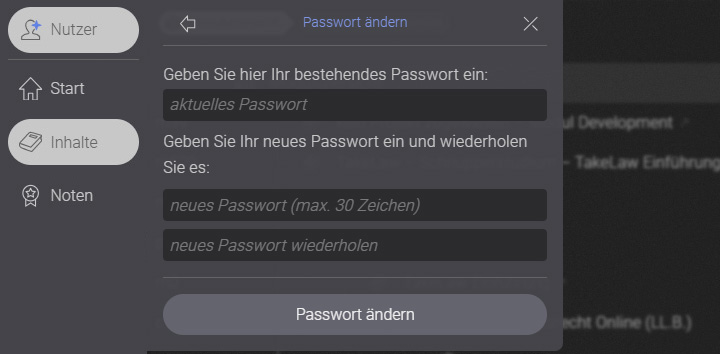 screenshot interface nutzerprofil