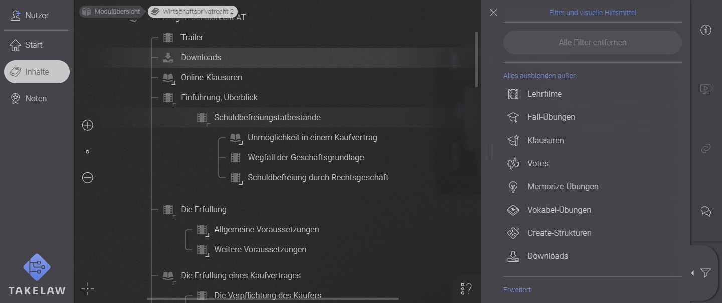 screenshot interface werkzeugleiste filter-tab