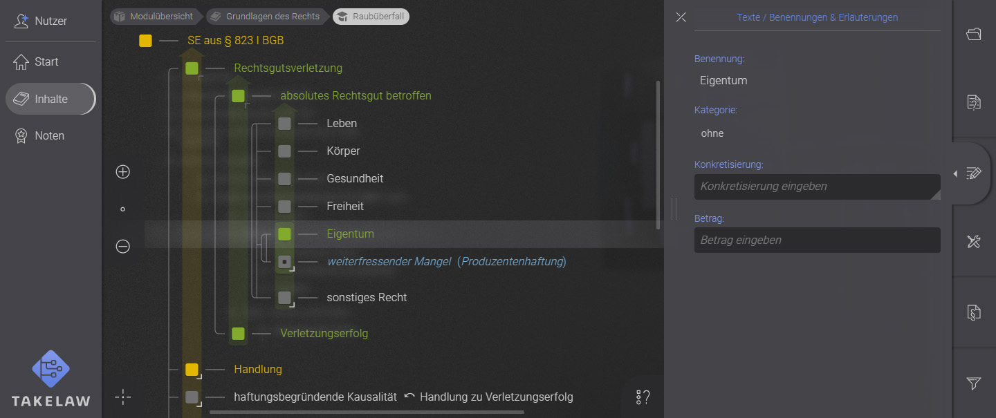 screenshot interface werkzeugleiste text-tab