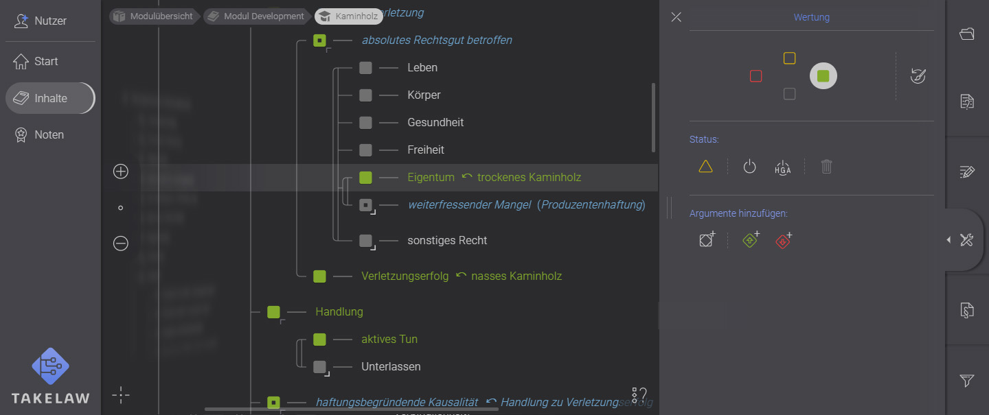 screenshot Optionen-Tab für Prämissen