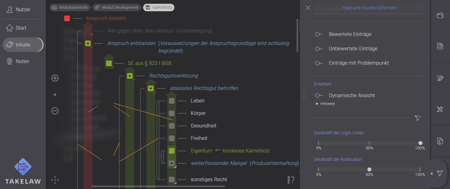 screenshot Filter-Tab erweiterte Optionen